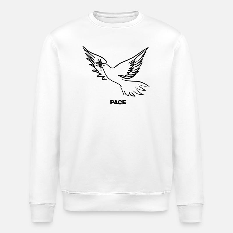 PACE - Friedenstaube - Stanley/Stella Unisex Bio-Sweatshirt ROLLER - Weiß