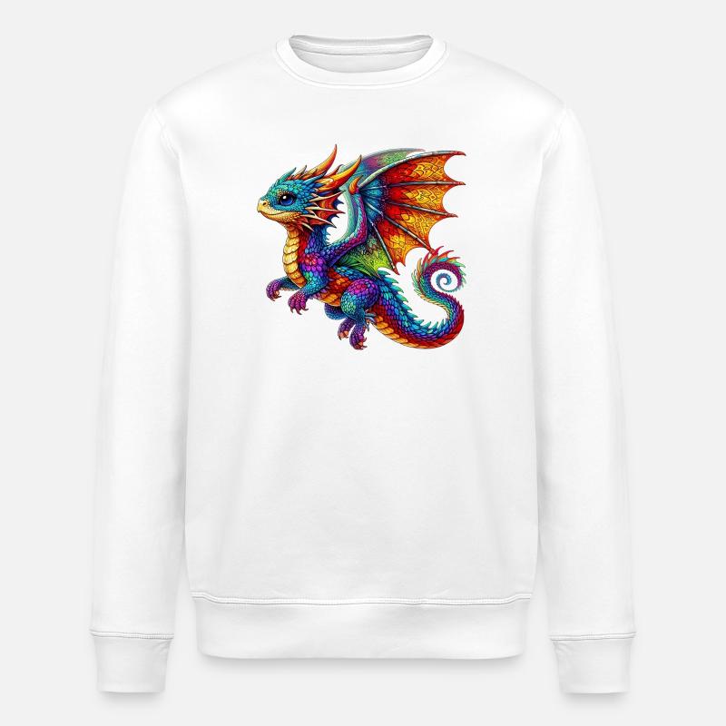 Drache - Stanley/Stella Unisex Bio-Sweatshirt ROLLER - Weiß