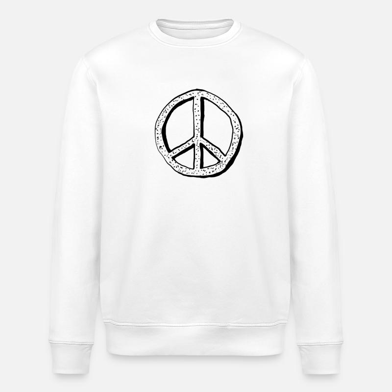 Peace-Zeichen - Stanley/Stella Unisex Bio-Sweatshirt ROLLER - Weiß