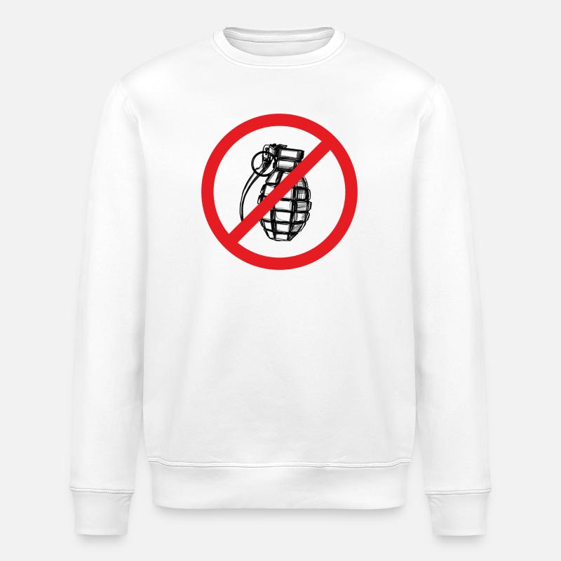 Stop War / Granate verboten! - Stanley/Stella Unisex Bio-Sweatshirt ROLLER - Weiß