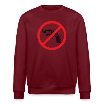 Stop War / Revolver prohibited! - Stanley/Stella ROLLER Unisex Organic Sweatshirt - white - Front - Nik (191cm)