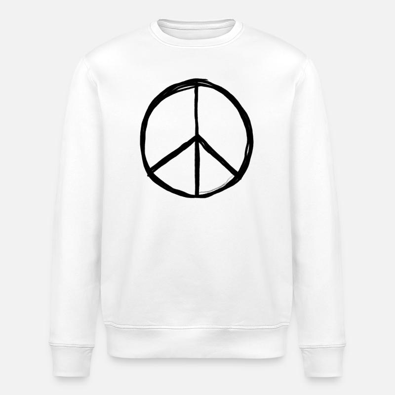 Peace-Zeichen - Stanley/Stella Unisex Bio-Sweatshirt ROLLER - Weiß