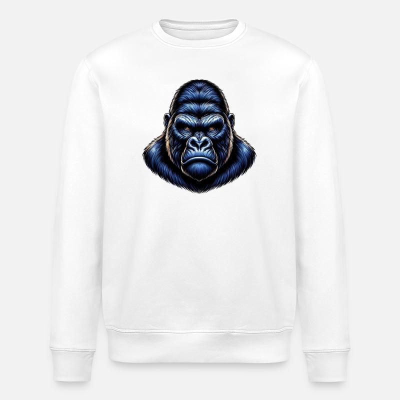 Gorille - Sweat bio ROLLER Stanley/Stella Unisexe - blanc