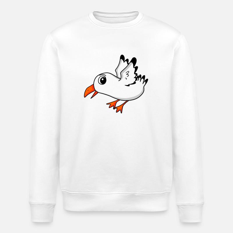 Oiseau mouette - Sweat bio ROLLER Stanley/Stella Unisexe - blanc