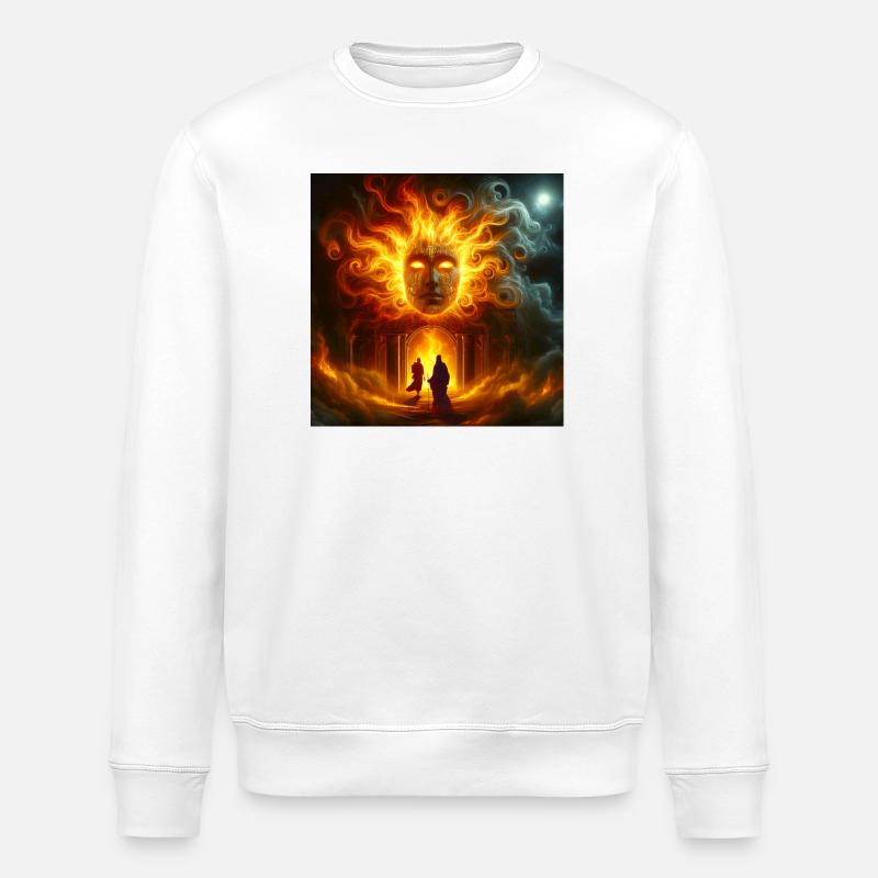 Mythologisches Feuergesicht - Stanley/Stella Unisex Bio-Sweatshirt ROLLER - Weiß
