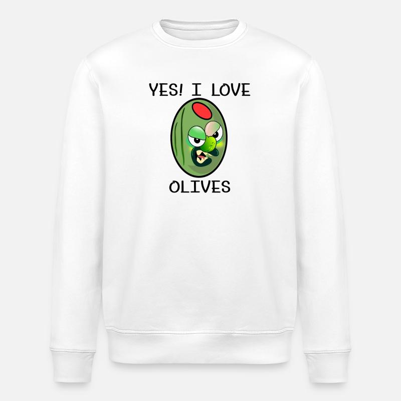 DESSIN ANIMÉ J’AIME LES OLIVES - Sweat bio ROLLER Stanley/Stella Unisexe - blanc