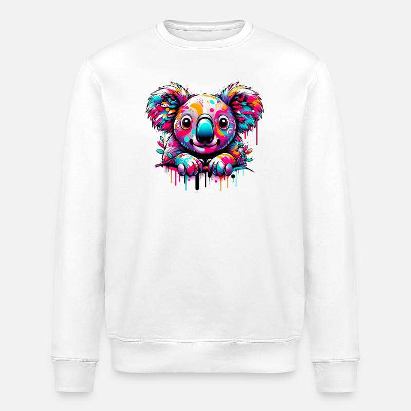 Koala - Stanley/Stella ROLLER Unisex Organic Sweatshirt - white