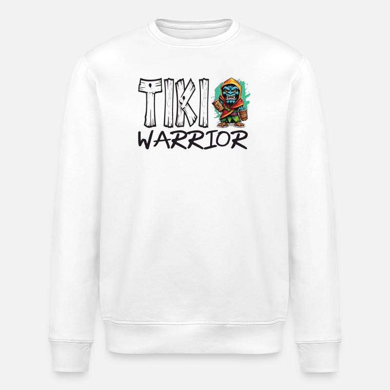 Tiki Krieger Kollektion - Stanley/Stella Unisex Bio-Sweatshirt ROLLER - Weiß