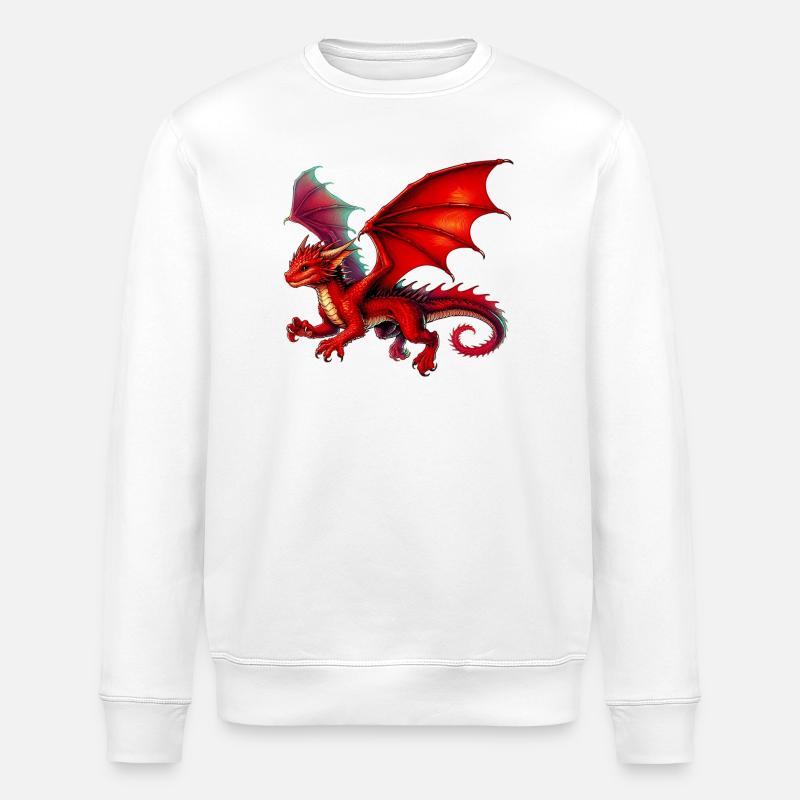 Dragon - Stanley/Stella ROLLER Unisex Organic Sweatshirt - white