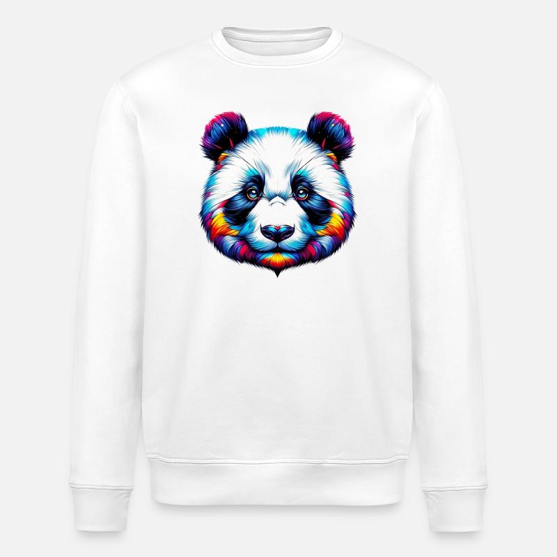 Panda - Stanley/Stella Unisex Bio-Sweatshirt ROLLER - Weiß