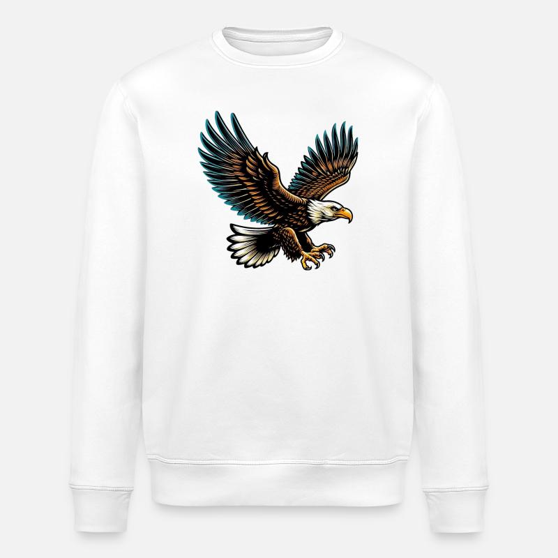 Eagle - Stanley/Stella ROLLER Unisex Organic Sweatshirt - white