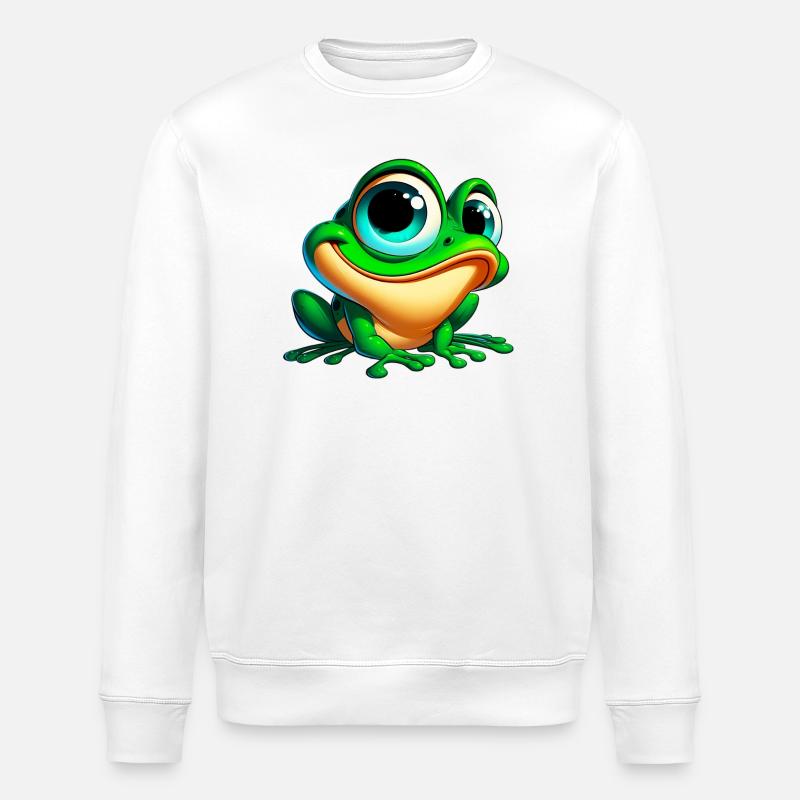 Frog - Stanley/Stella ROLLER Unisex Organic Sweatshirt - white