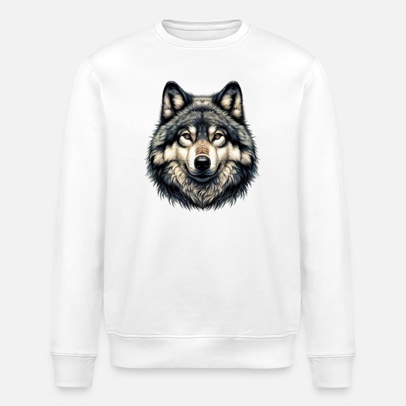 Wolf - Stanley/Stella Unisex Bio-Sweatshirt ROLLER - Weiß