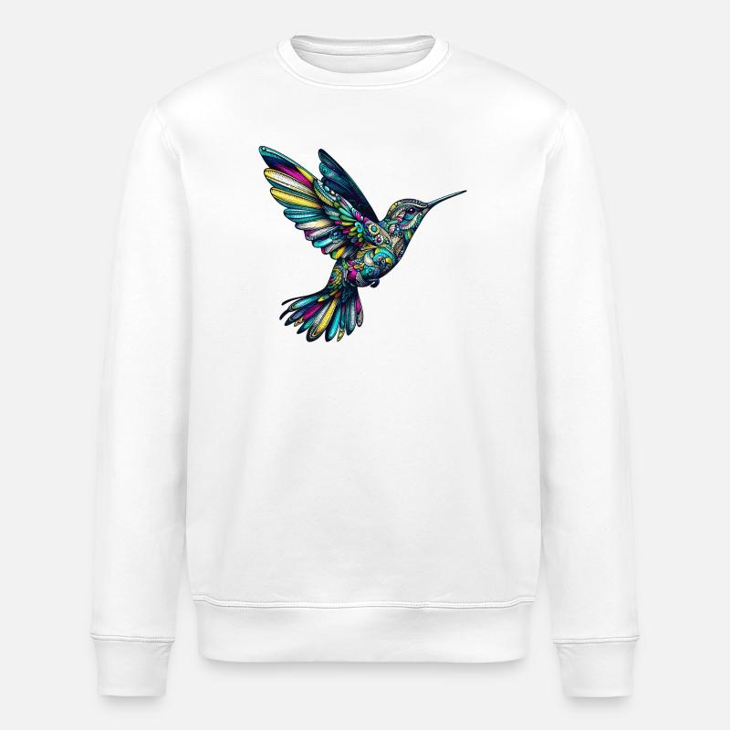 Hummingbird - Stanley/Stella ROLLER Unisex Organic Sweatshirt - white
