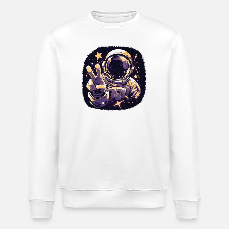 Cooler Astronaut - Stanley/Stella Unisex Bio-Sweatshirt ROLLER - Weiß