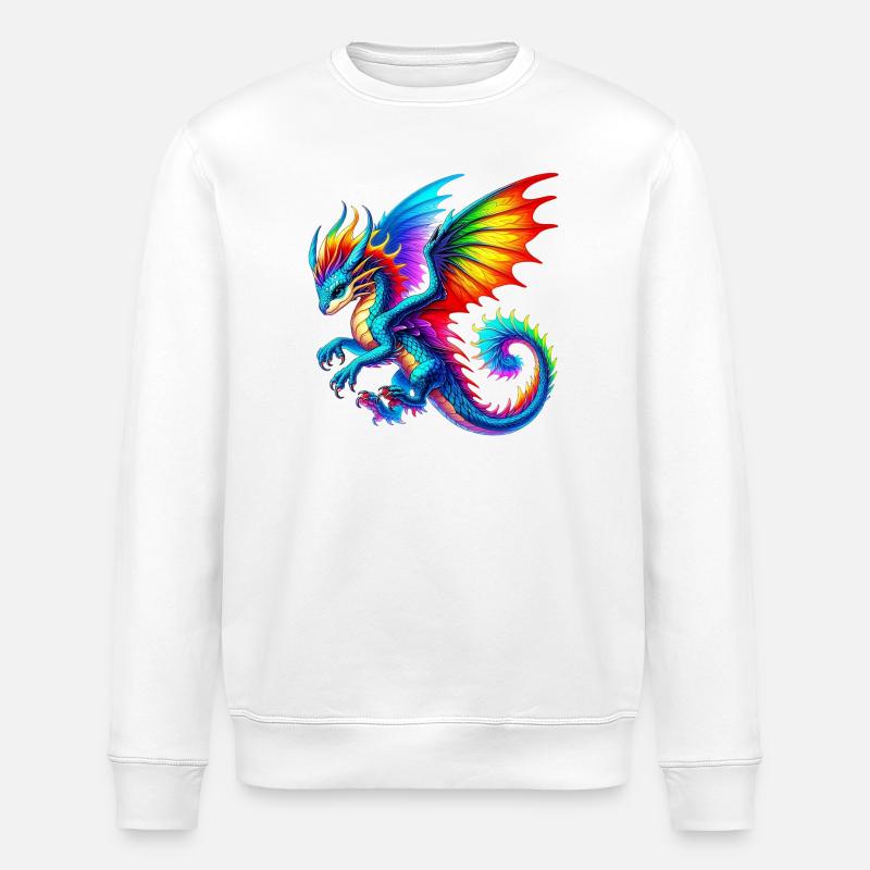 Dragon - Stanley/Stella ROLLER Unisex Organic Sweatshirt - white