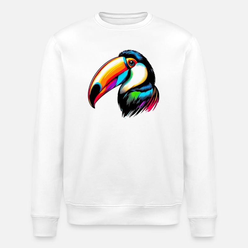 Toucan - Stanley/Stella ROLLER Unisex Organic Sweatshirt - white