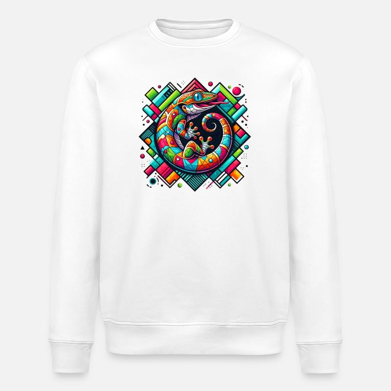 Gecko - Stanley/Stella Unisex Bio-Sweatshirt ROLLER - Weiß
