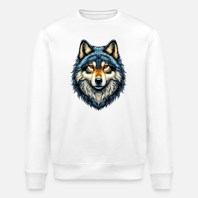 Wolf - Stanley/Stella ROLLER Unisex Organic Sweatshirt - white