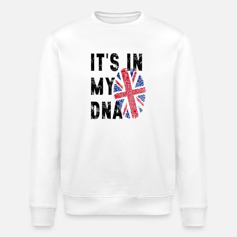 Empreinte digitale Union Jack - Sweat bio ROLLER Stanley/Stella Unisexe - blanc