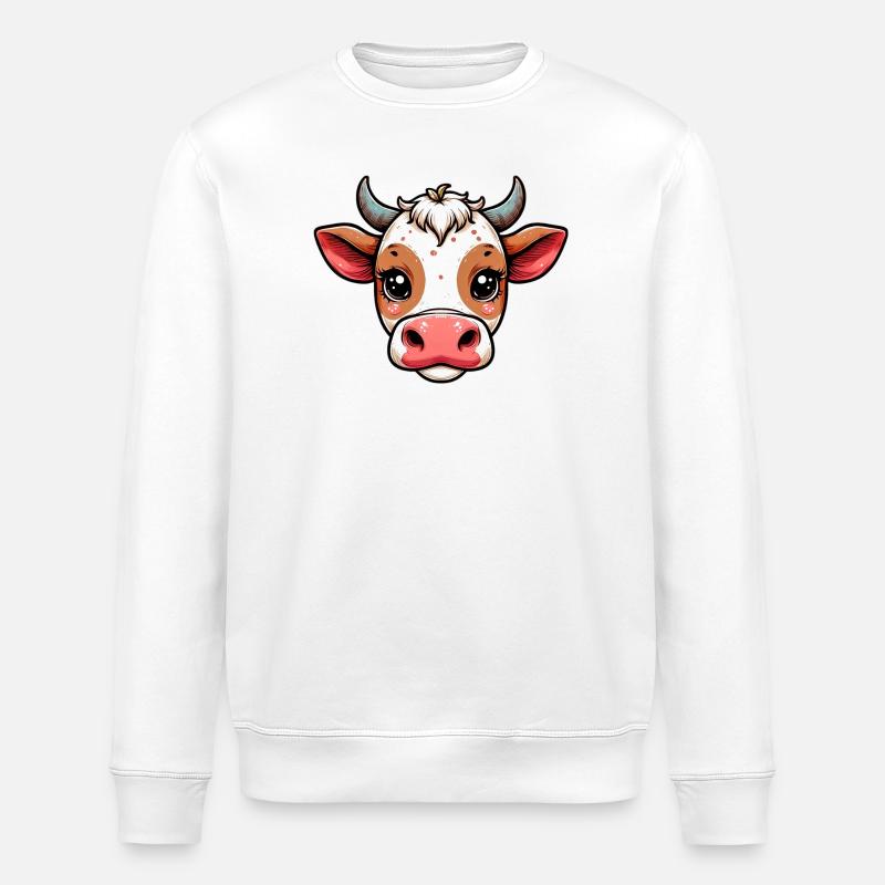 Vache - Sweat bio ROLLER Stanley/Stella Unisexe - blanc
