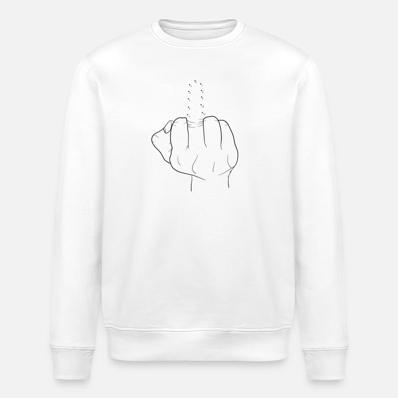 Stinkefinger Zahlenbild - Stanley/Stella Unisex Bio-Sweatshirt ROLLER - Weiß