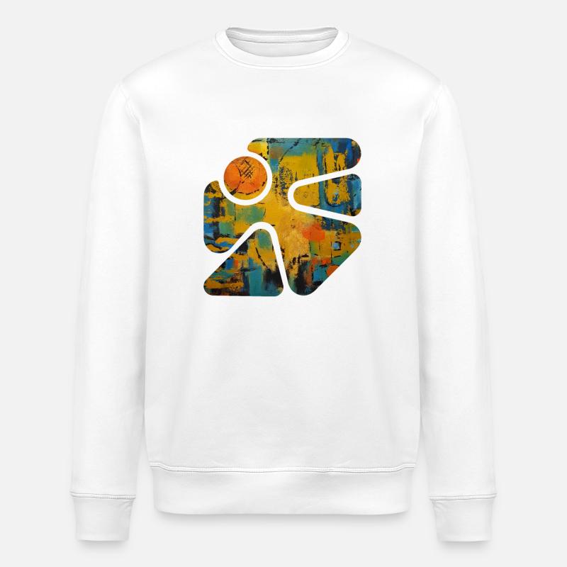 Bunte Straßenkunst - Stanley/Stella Unisex Bio-Sweatshirt ROLLER - Weiß
