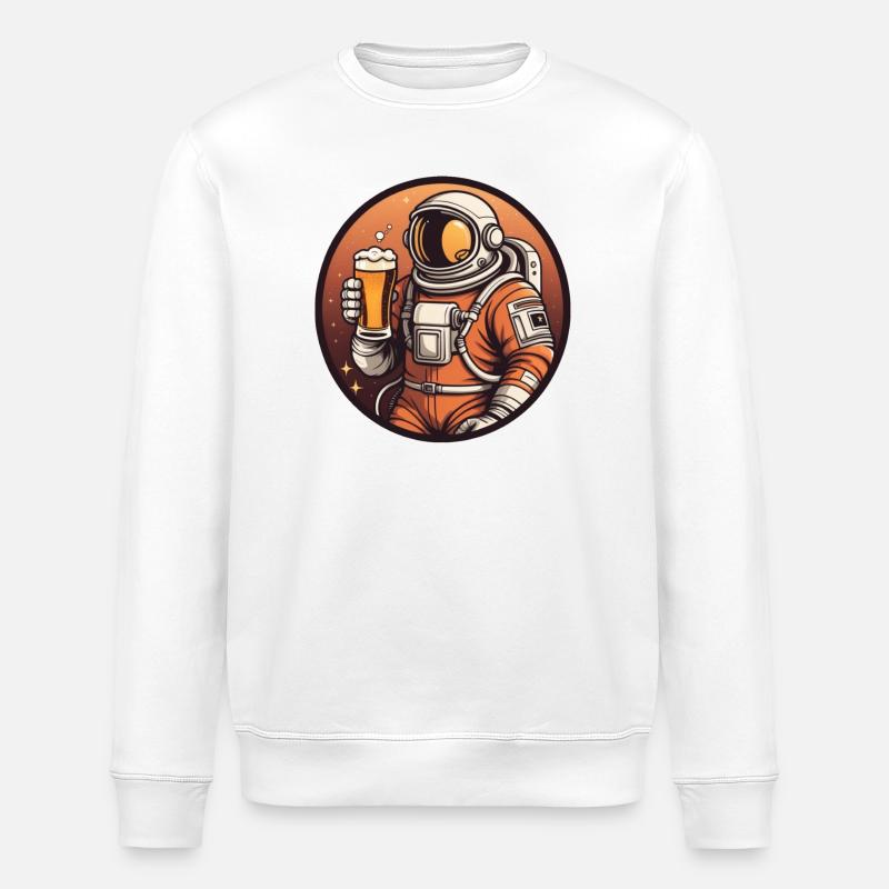 Sternenbier Astronaut - Stanley/Stella Unisex Bio-Sweatshirt ROLLER - Weiß