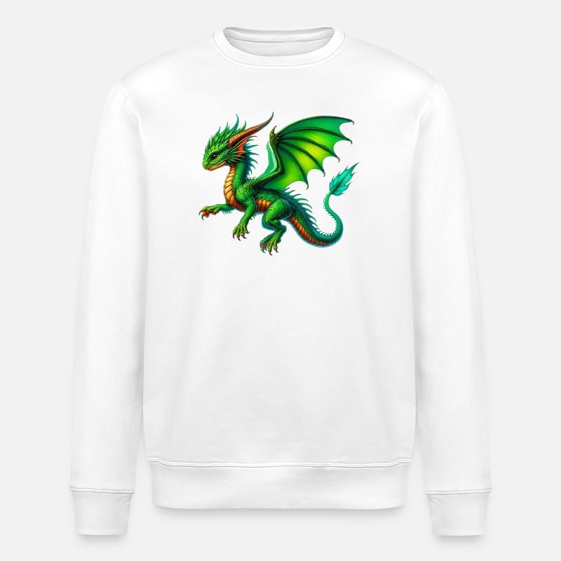 Drache - Stanley/Stella Unisex Bio-Sweatshirt ROLLER - Weiß