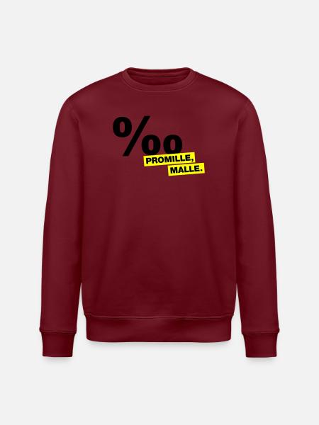 Promille, Malle - Stanley/Stella Unisex Bio-Sweatshirt ROLLER - Weiß