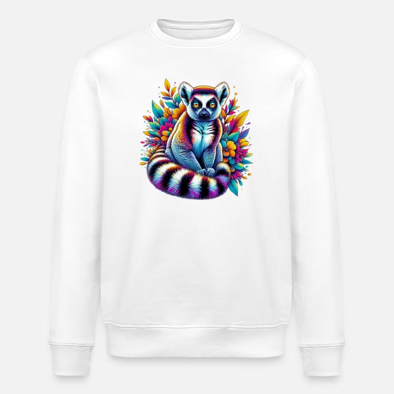 Lémurien - Sweat bio ROLLER Stanley/Stella Unisexe - blanc