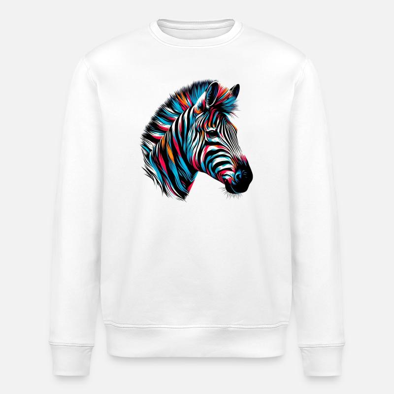 Zebra - Stanley/Stella Unisex Bio-Sweatshirt ROLLER - Weiß