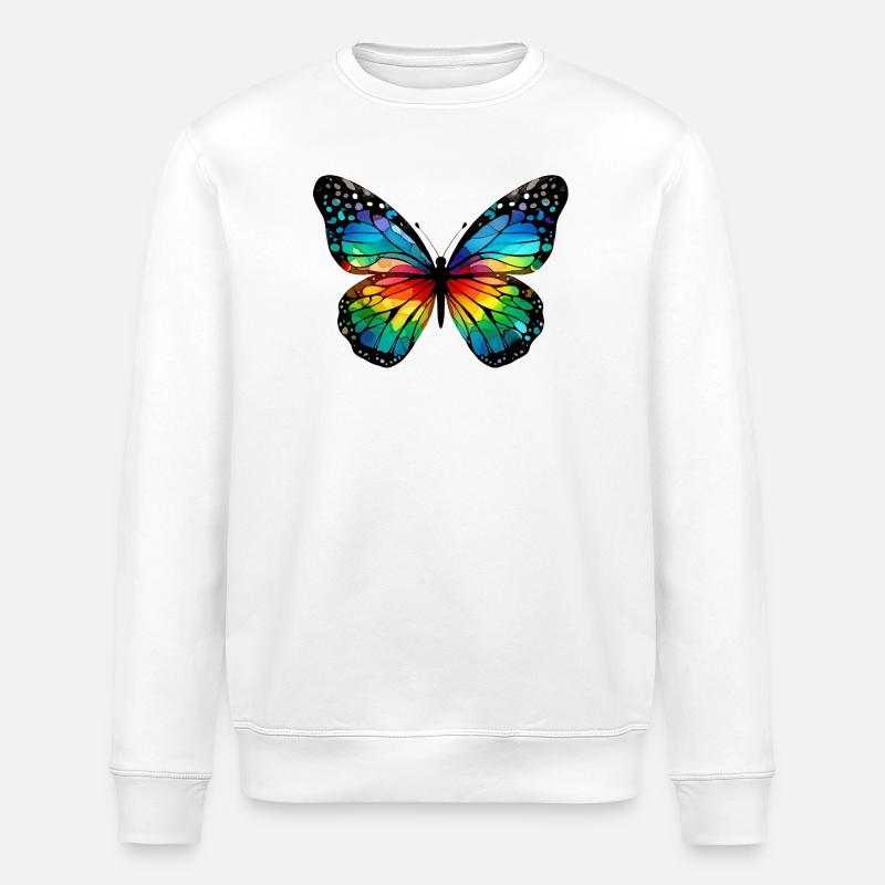 Papillon - Sweat bio ROLLER Stanley/Stella Unisexe - blanc