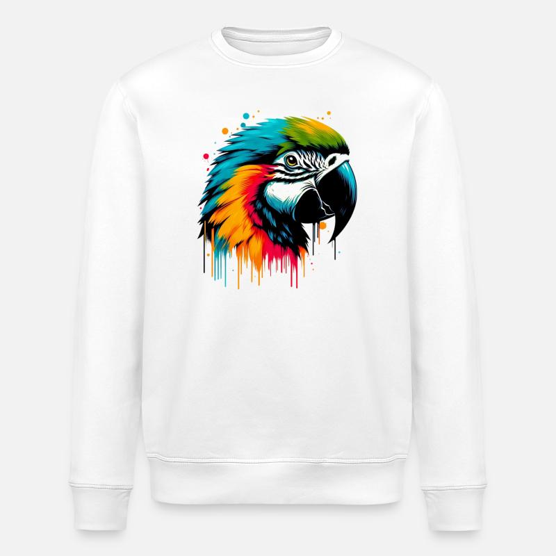 Parrot - Stanley/Stella ROLLER Unisex Organic Sweatshirt - white
