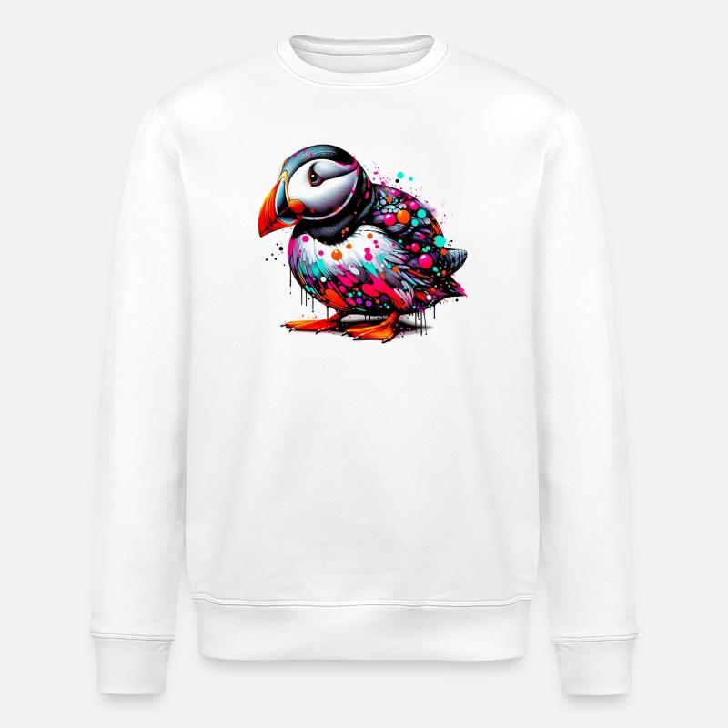 Papageitaucher - Stanley/Stella Unisex Bio-Sweatshirt ROLLER - Weiß