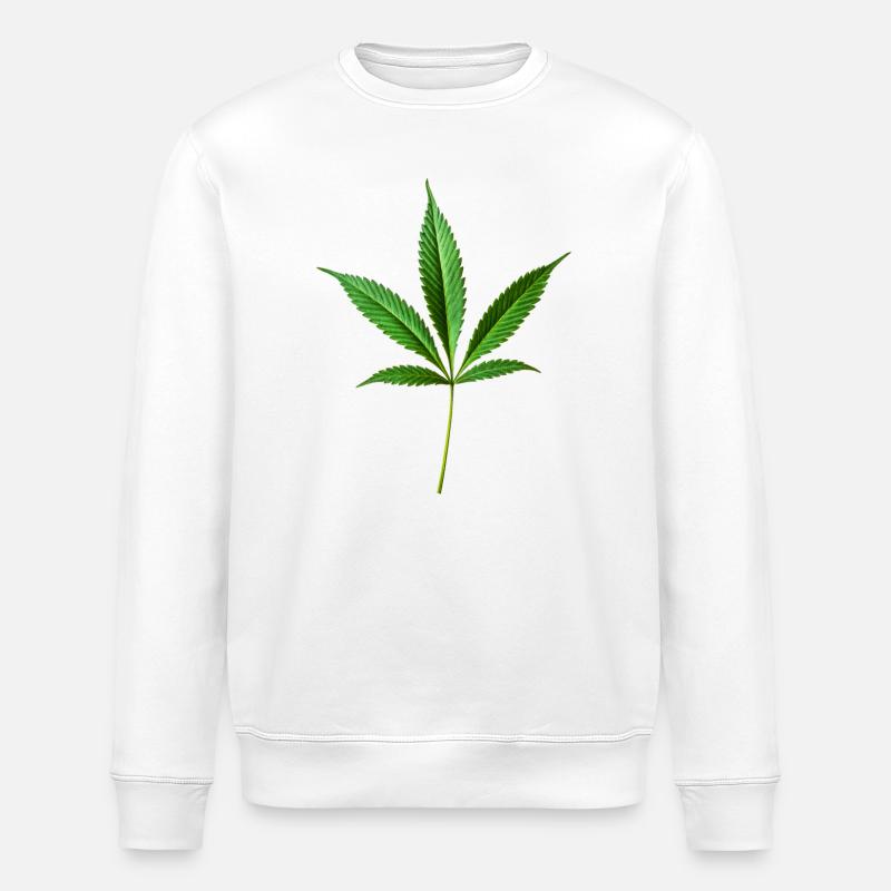 Chanvre de marijuana (cannabis) - Sweat bio ROLLER Stanley/Stella Unisexe - blanc