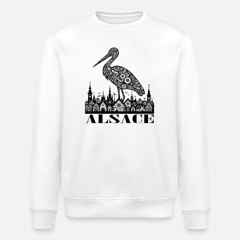 ALSACE - Stanley/Stella ROLLER Unisex Organic Sweatshirt - white