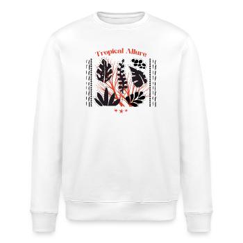 Tropical Seduction: Plant Prints - Stanley/Stella ROLLER Unisex Organic Sweatshirt - white - Front - Nik (191cm)
