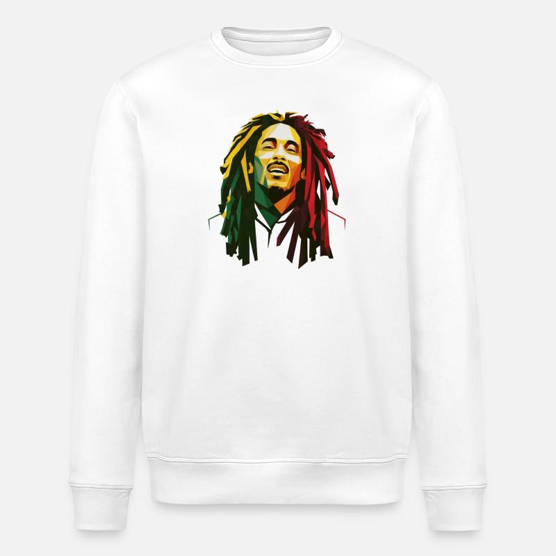 Rasta King - Stanley/Stella ROLLER Unisex Organic Sweatshirt - white