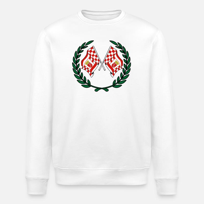 Drapeaux Brême couronne de laurier - Sweat bio ROLLER Stanley/Stella Unisexe - blanc