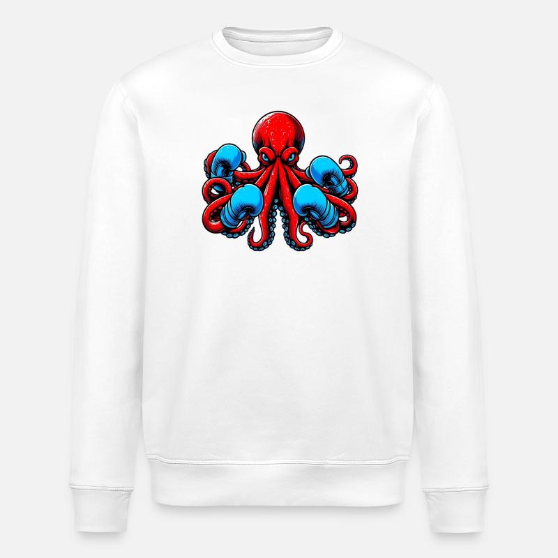 Krake - Stanley/Stella Unisex Bio-Sweatshirt ROLLER - Weiß