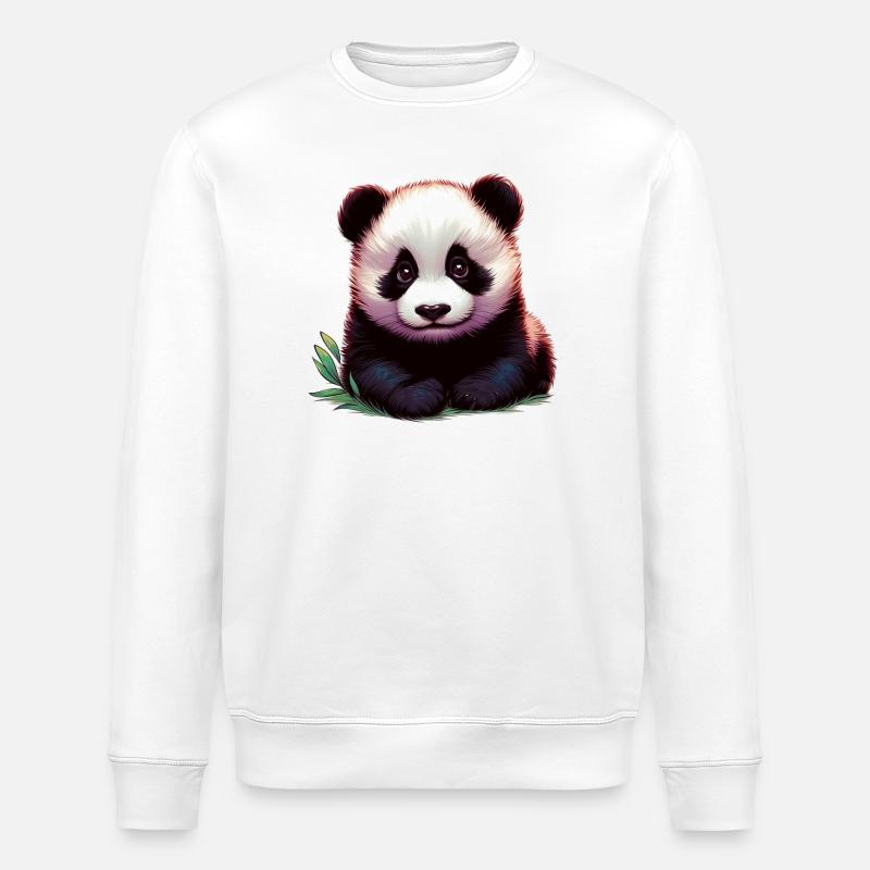 Panda - Stanley/Stella Unisex Bio-Sweatshirt ROLLER - Weiß