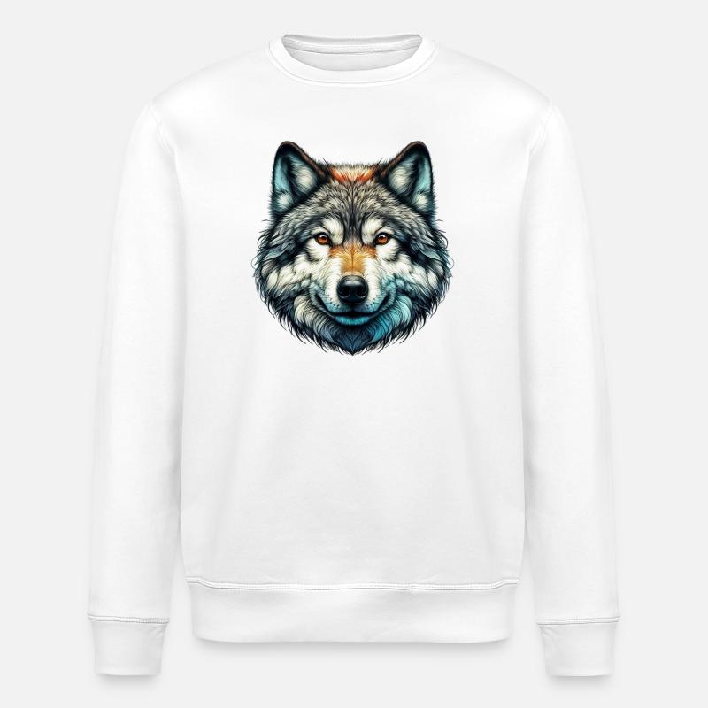 Wolf - Stanley/Stella ROLLER Unisex Organic Sweatshirt - white