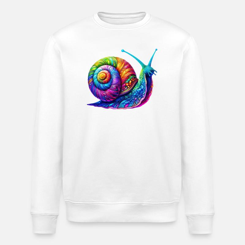 Schnecke - Stanley/Stella Unisex Bio-Sweatshirt ROLLER - Weiß
