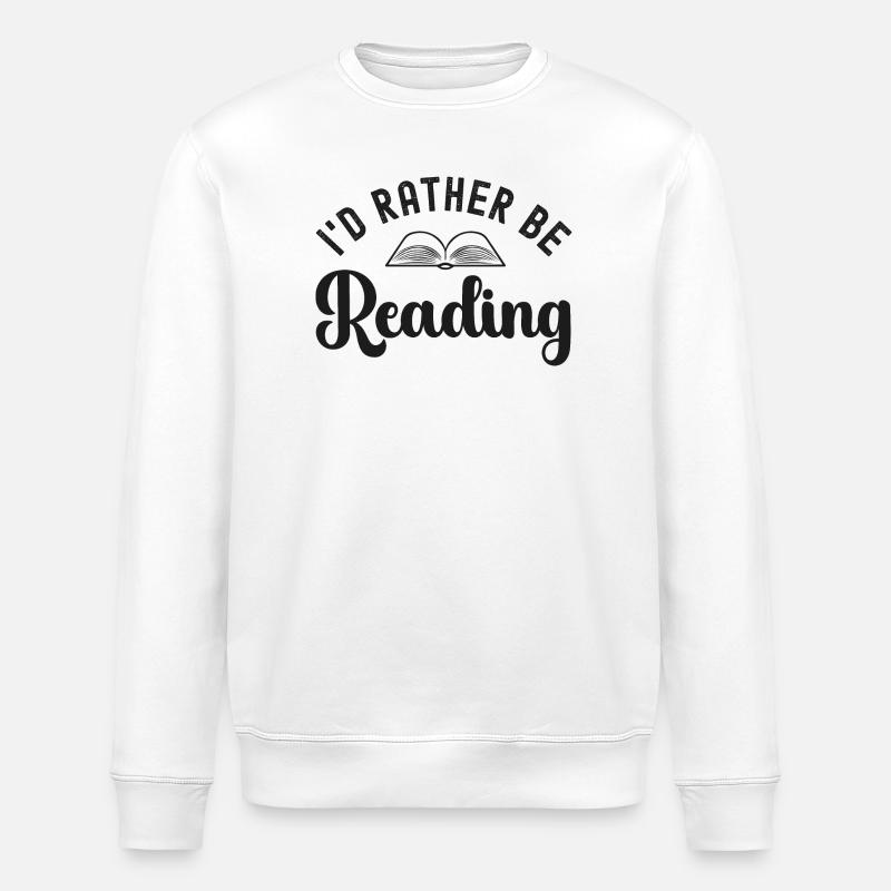 Lesen Bücherwurm Leseratte - Stanley/Stella Unisex Bio-Sweatshirt ROLLER - Weiß
