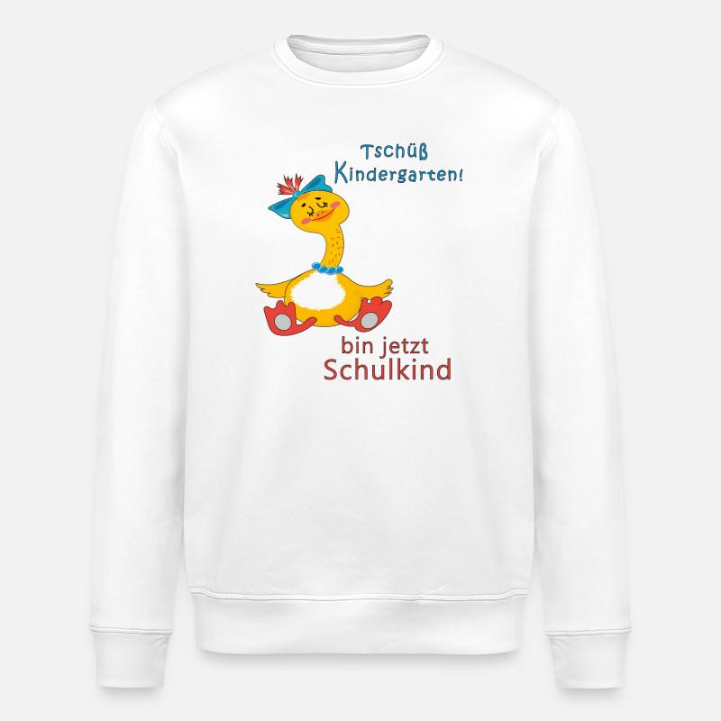 Tschüss Kindergarten - Stanley/Stella Unisex Bio-Sweatshirt ROLLER - Weiß