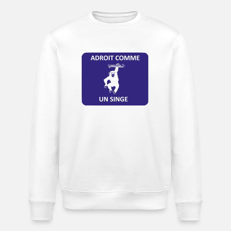 Geschickt wie ein Affe - Stanley/Stella Unisex Bio-Sweatshirt ROLLER - Weiß