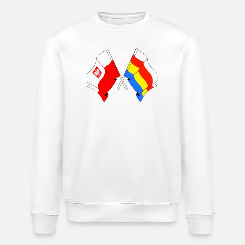 Drapeau de la Pologne, Podlachie croisée - Sweat bio ROLLER Stanley/Stella Unisexe - blanc