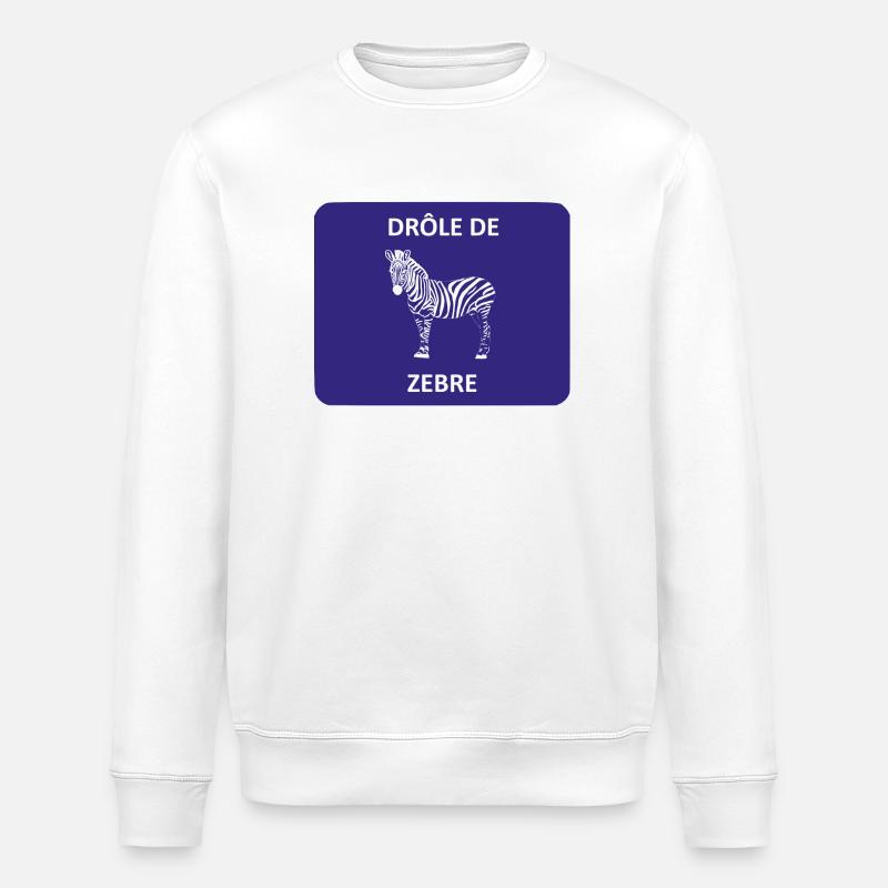 Strange zebra - Stanley/Stella ROLLER Unisex Organic Sweatshirt - white