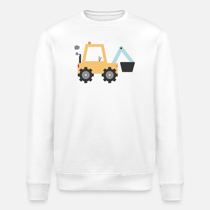 Yellow Digger - Stanley/Stella ROLLER Unisex Organic Sweatshirt - white